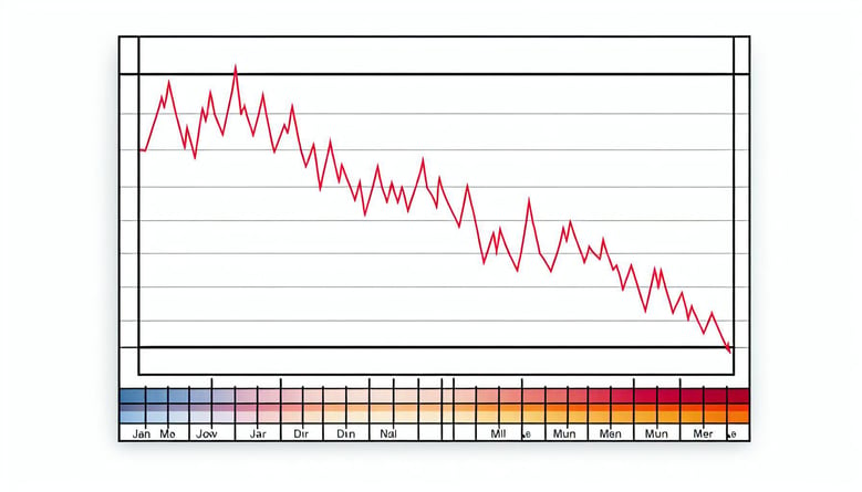 decrease chart per month